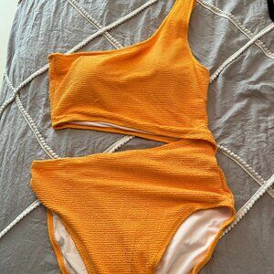 Old Navy One Shoulder Cut Out One Piece, Size L